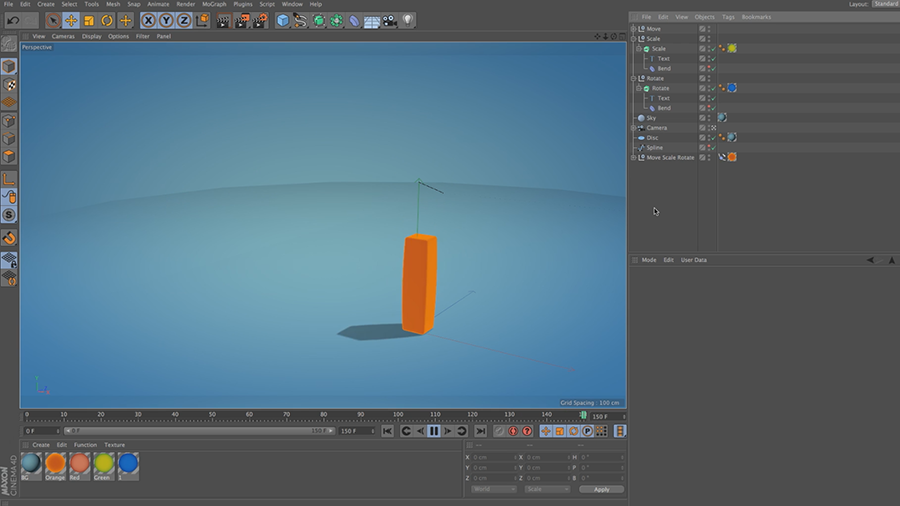 Cinema 4D Lite Reference: How to Move, Scale and Rotate Objects